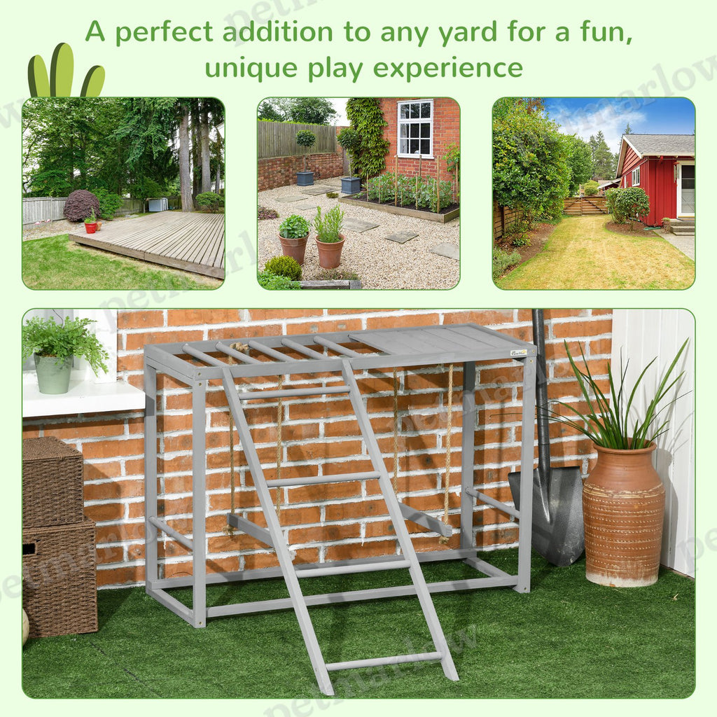 Chicken Activity Play Set with Swings and Ladder for 3–4 Birds – view 3