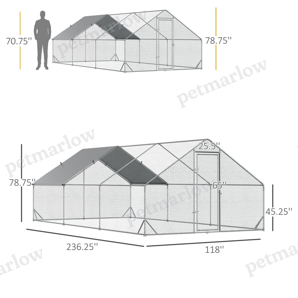 Chicken Coop Cage for Outdoor Poultry with Lockable Door – view 3