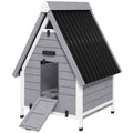 Chicken Coop for 2 Chickens with Nesting Box – Gray / 980x750x200 mm