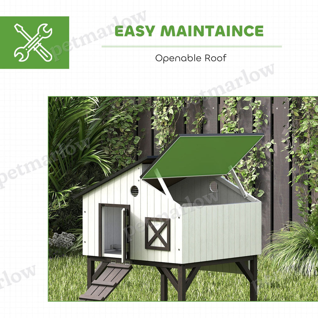 Chicken Coop with Nesting Box and Ramp for Small Animals – view 5