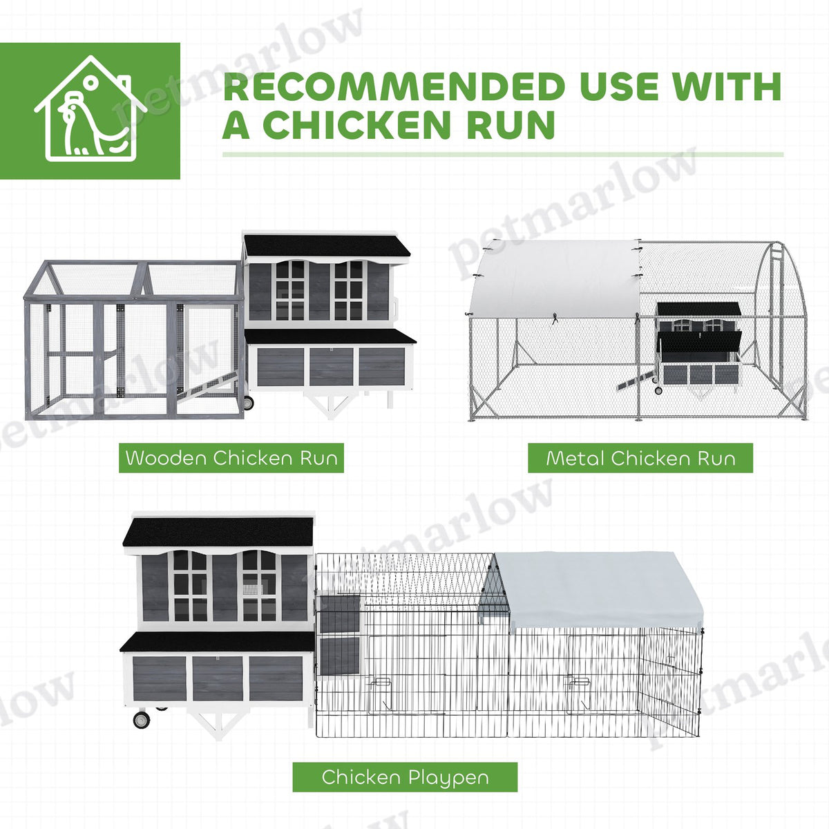 Chicken Coop with Wheels for Easy Mobility and Nesting Box – view 3