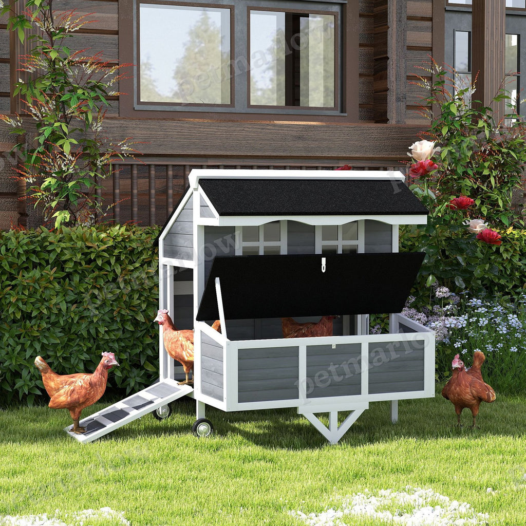 Chicken Coop with Wheels for Easy Mobility and Nesting Box – view 6