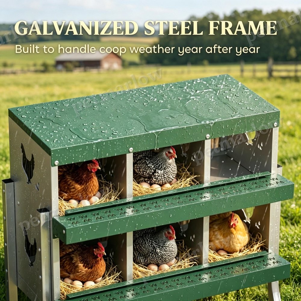 Chicken Nest Box for Poultry with Ventilated Design – view 2