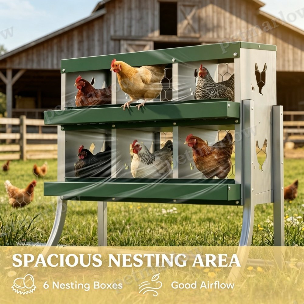 Chicken Nest Box for Poultry with Ventilated Design – view 6