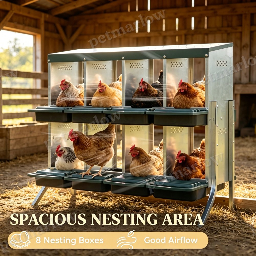 Chicken Nest Box with 8 Ventilated Nesting Boxes – view 3