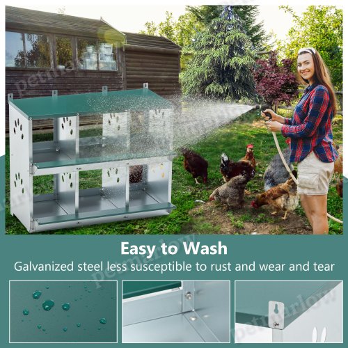 Chicken Nesting Box with 6 Rooms for Comfortable Egg Laying – view 5