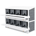 Chicken Nesting Box with Egg Collection Trays for Poultry – Gray / 1275x350x505 mm