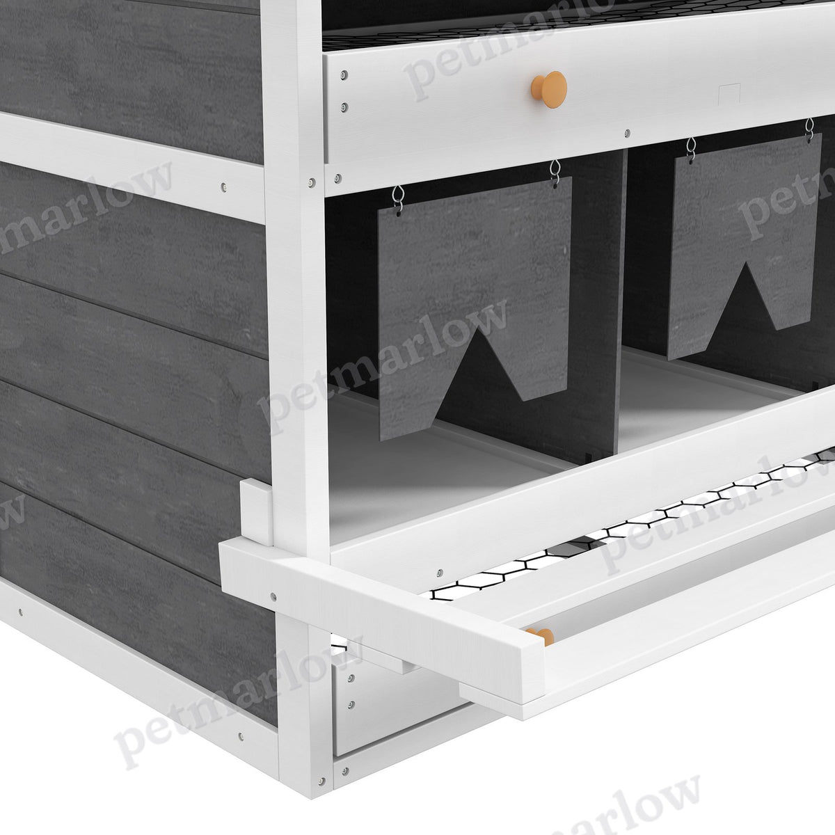 Chicken Nesting Box with Egg Collection Trays for Poultry – view 3