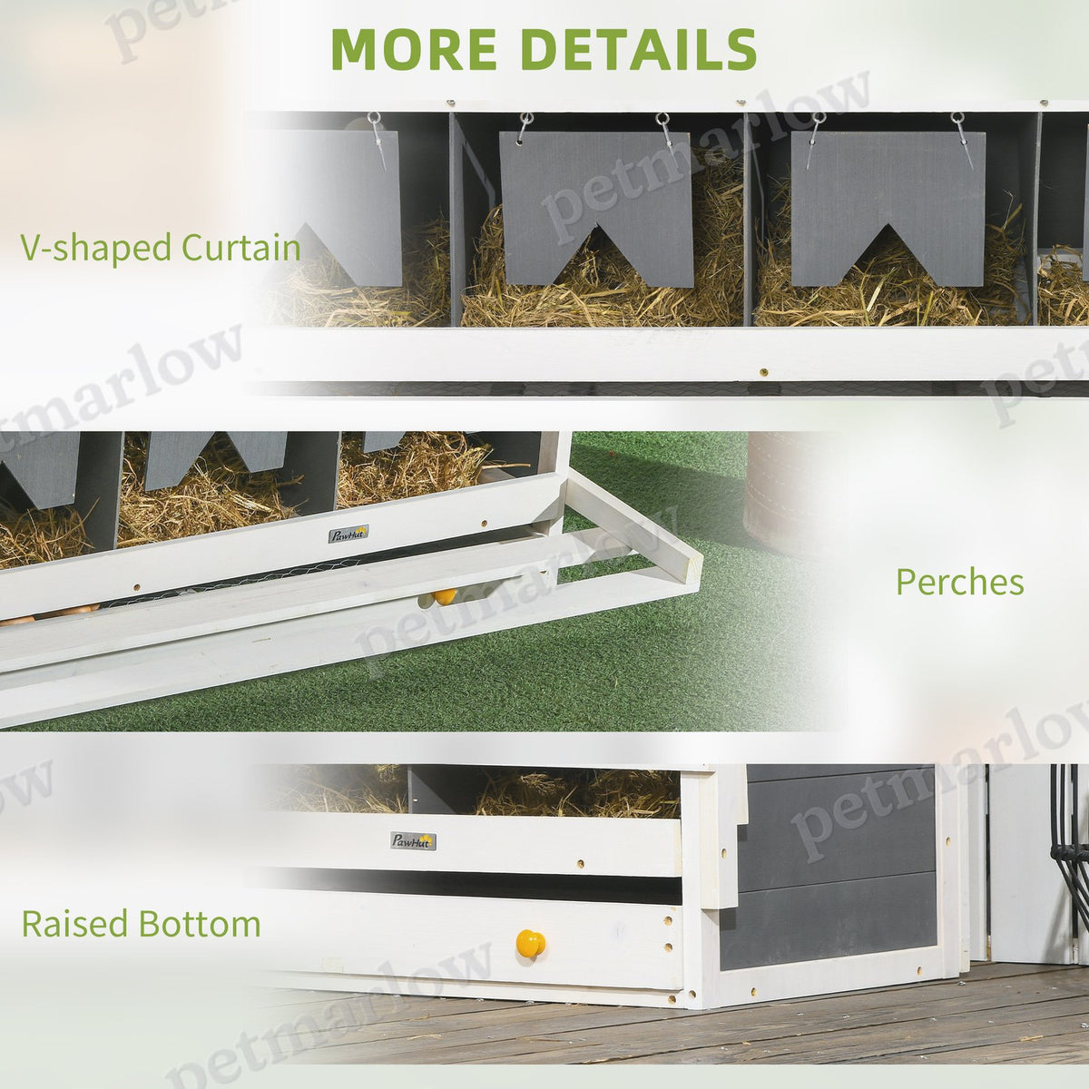 Chicken Nesting Box with Egg Collection Trays for Poultry – view 5