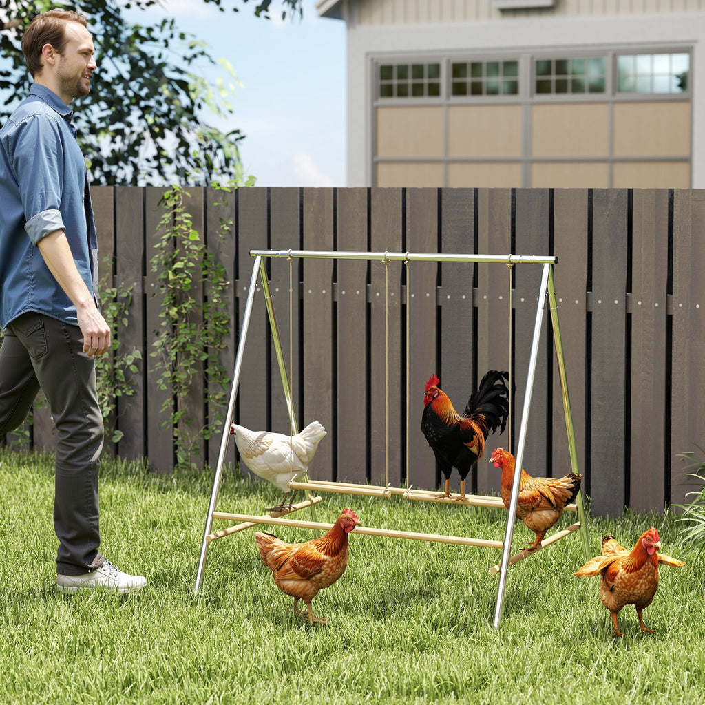 Chicken Perch with Swings for Happy Chickens