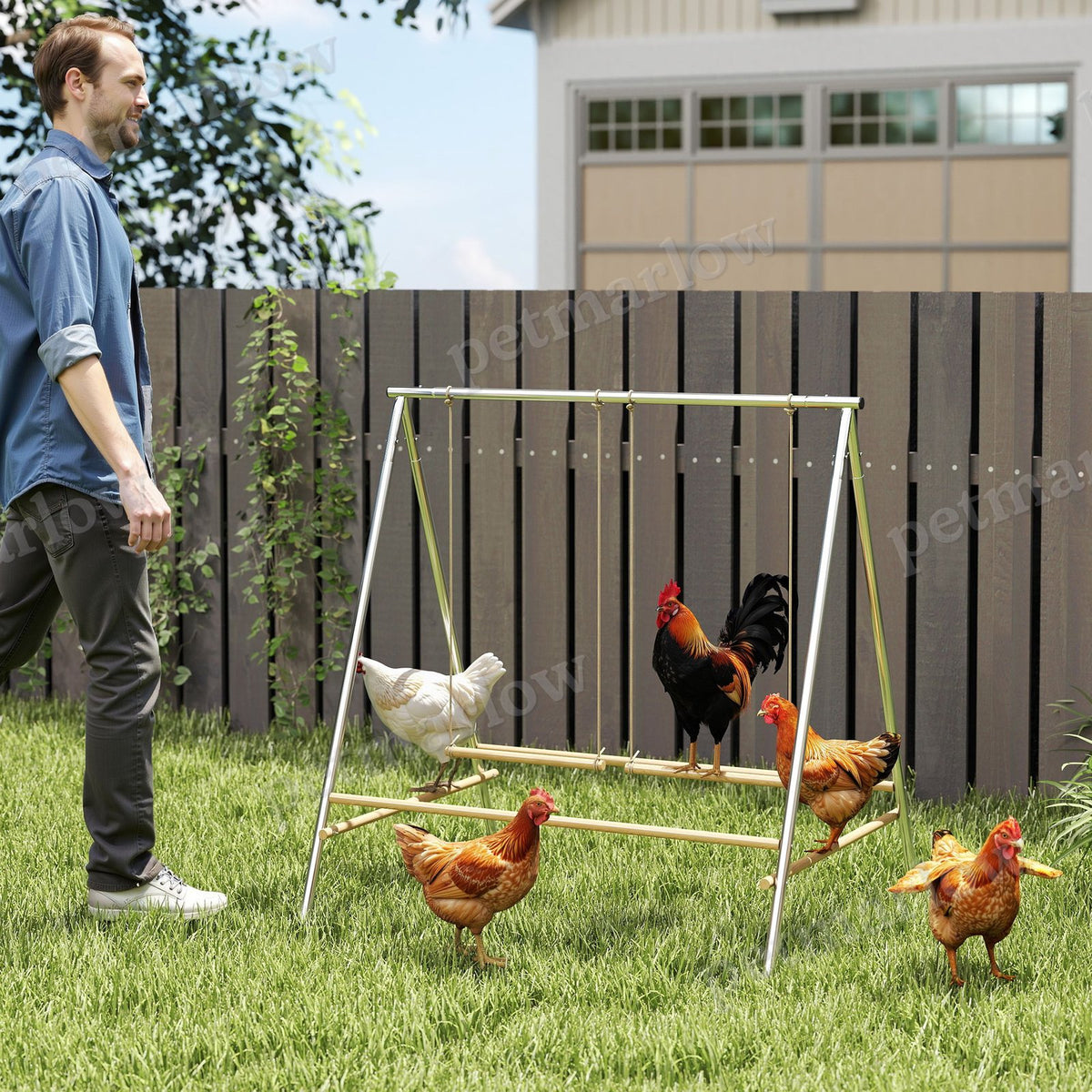 Chicken Perch with Swings for Happy Chickens – view 5