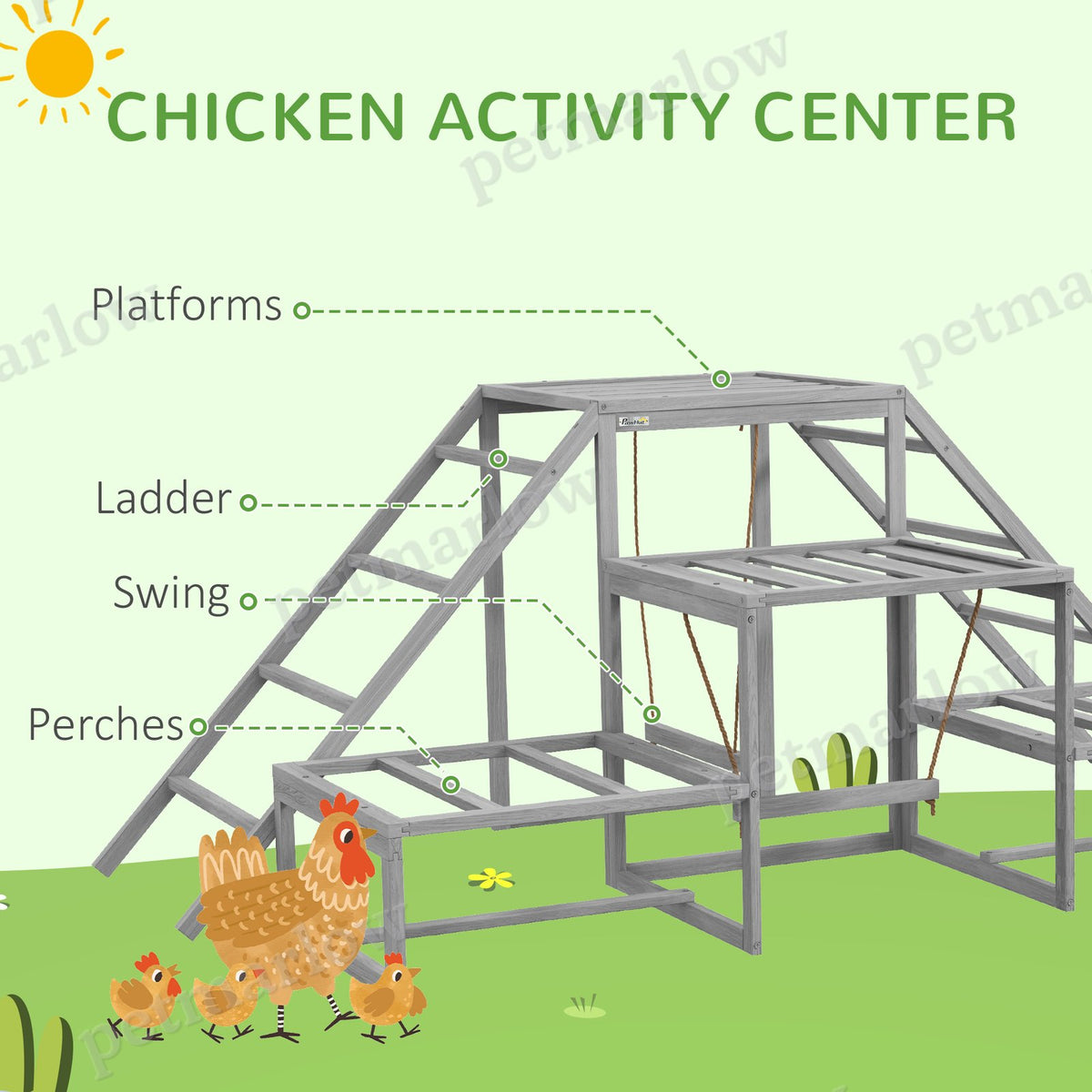 Chicken Roost Toys with Swings and Platforms for Poultry – view 6
