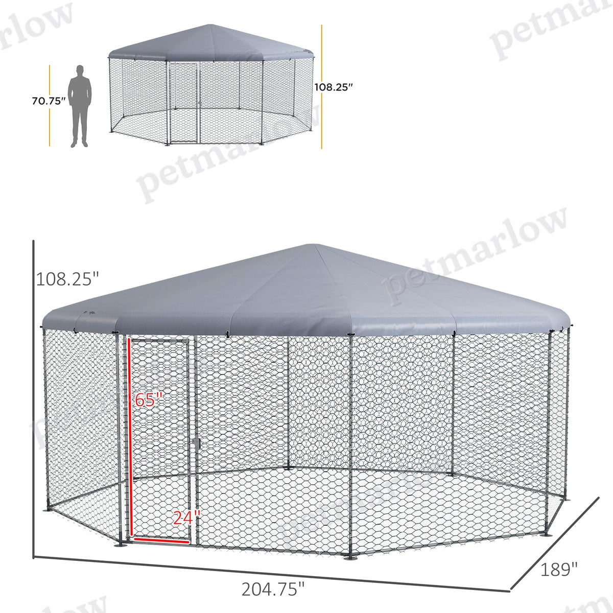 Chicken Run with Cover for 19-25 Chickens – view 3