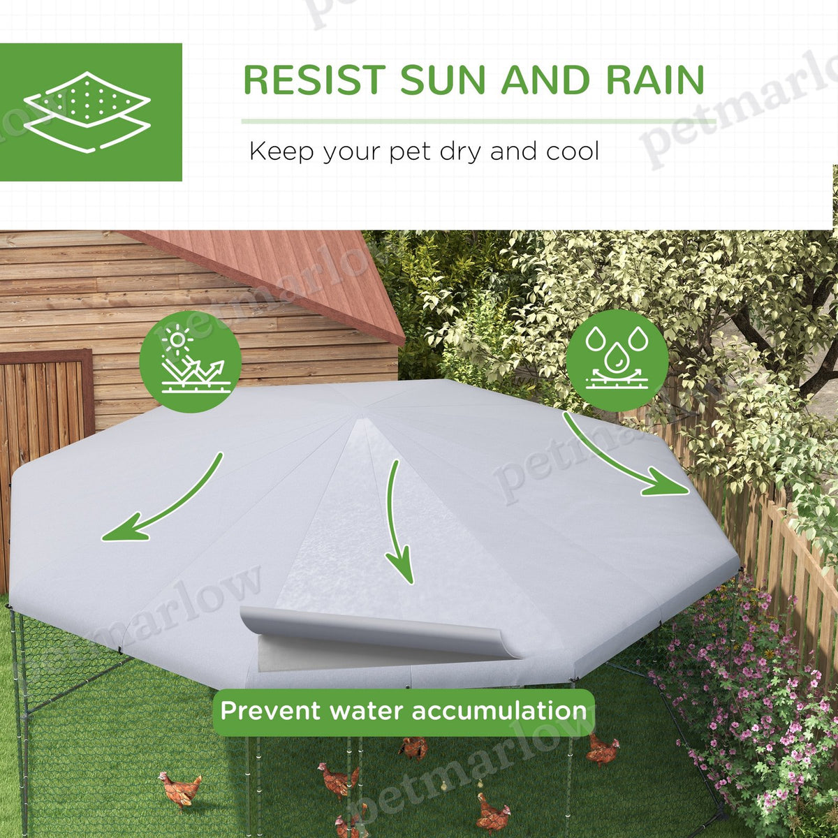 Chicken Run with Cover for 19-25 Chickens – view 6