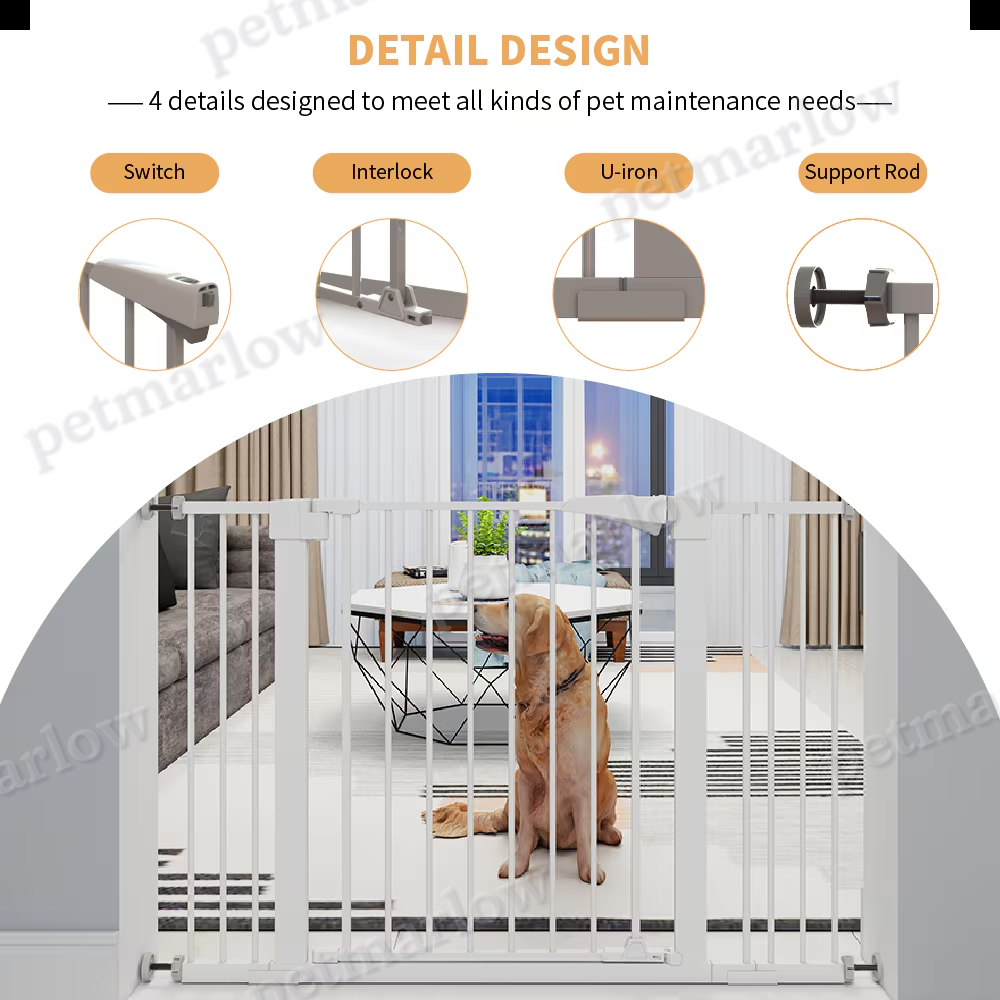 Child Safety Gate for Door Barrier with Extensions – view 3