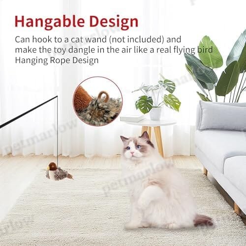Chirping Bird Cat Toys Realistic Bird Plush Toy – view 3