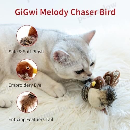 Chirping Bird Cat Toys Realistic Bird Plush Toy – view 4