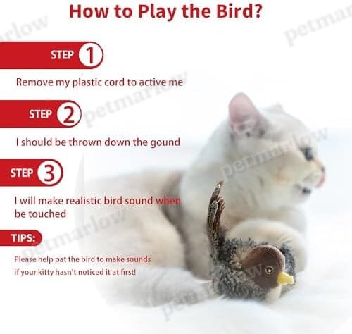 Chirping Bird Cat Toys Realistic Bird Plush Toy – view 5
