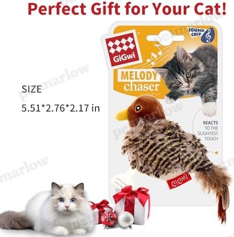 Chirping Bird Cat Toys Realistic Bird Plush Toy – view 6