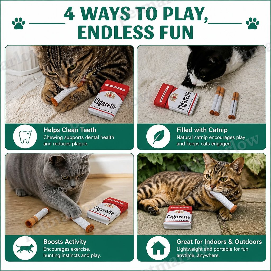 Cigarette Pack Catnip Toy Set for Interactive Cat Play – view 3
