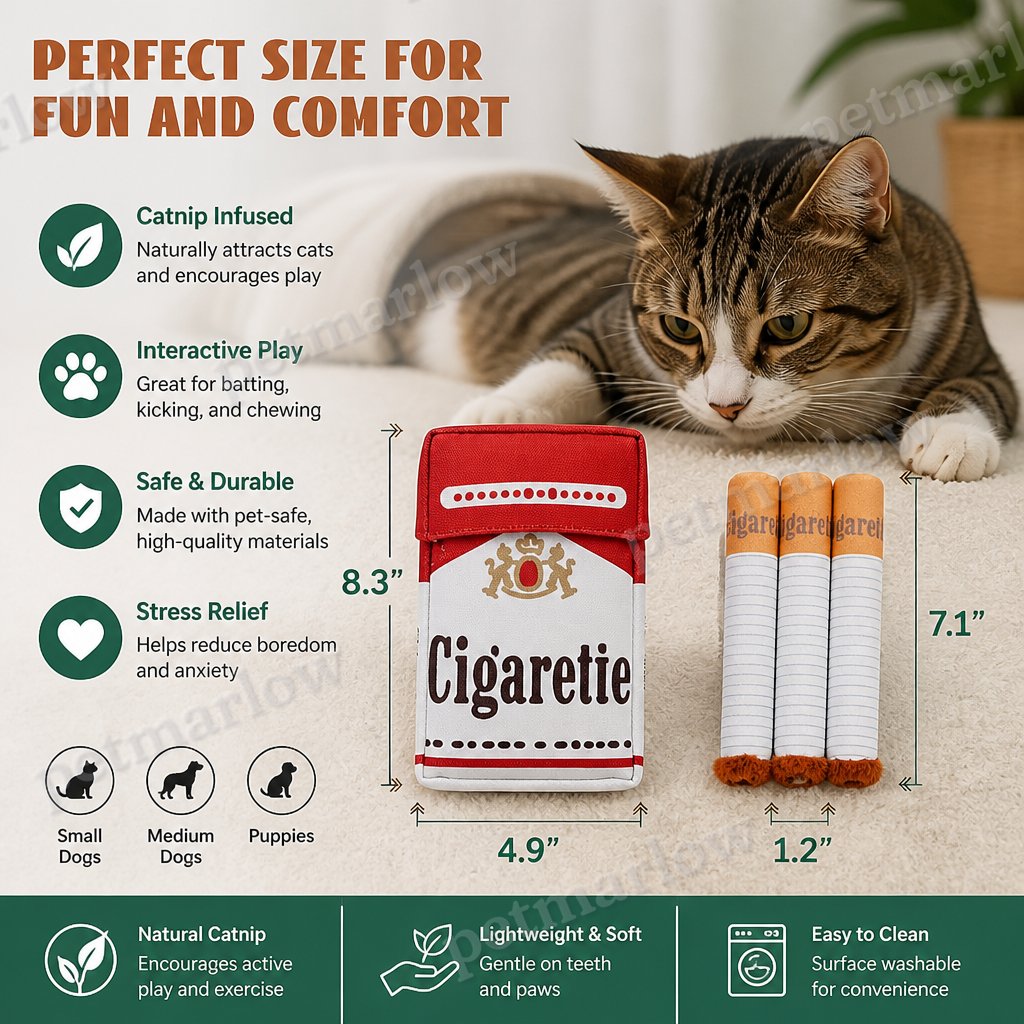 Cigarette Pack Catnip Toy Set for Interactive Cat Play – view 5