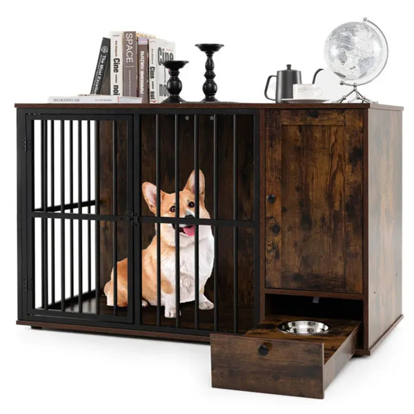 2-in-1 Dog Crate End Table