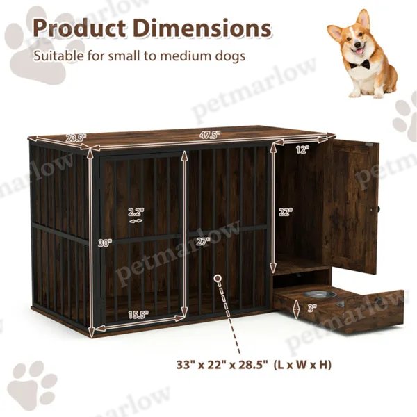 2-in-1 Dog Crate End Table – view 4