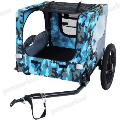 Collapsible Pet Bike Trailer with All-Terrain Wheels