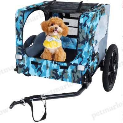 Collapsible Pet Bike Trailer with All-Terrain Wheels – view 4