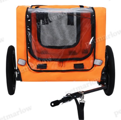 Collapsible Pet Bike Trailer with All-Terrain Wheels
