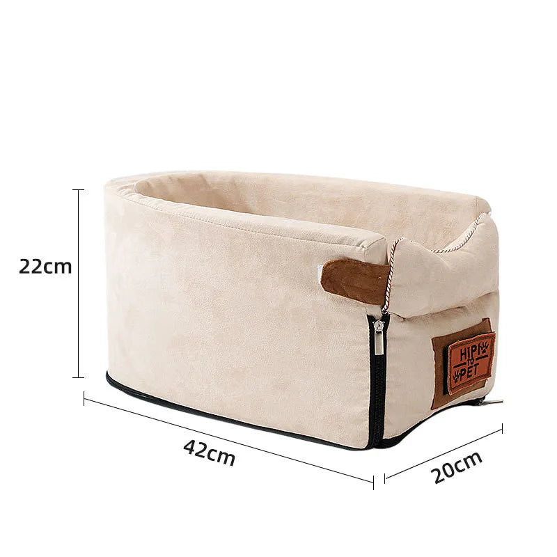 Comfortable Car Seat for Small Dogs – Beige