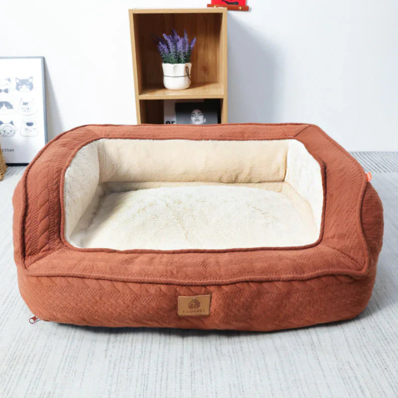 Comfortable Ergonomic Dog Bed – Red / XL 66 x 55 x 24cm