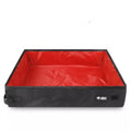 Compact Foldable Cat Litter Box Portable Travel Carrier Bag – Red / Small