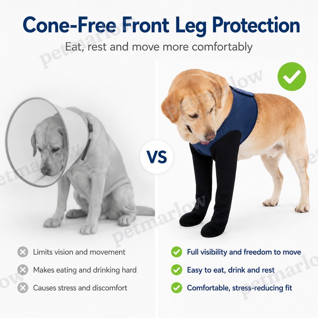 Cone-Free Breathable Dual Front-Leg Recovery Sleeves (Pair) – view 2