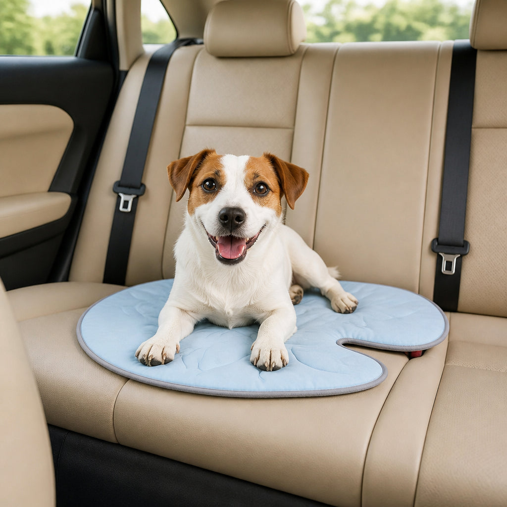 Cooling Leaf-Shaped Pet Mat – Washable Summer Mat with Non-Slip Bottom – S