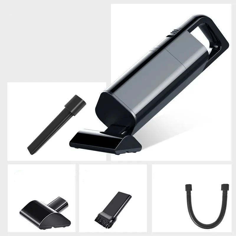 Cordless Handheld Vacuum - Battery-Powered Mini Vacuum for Car and Sofa – Black / No chain