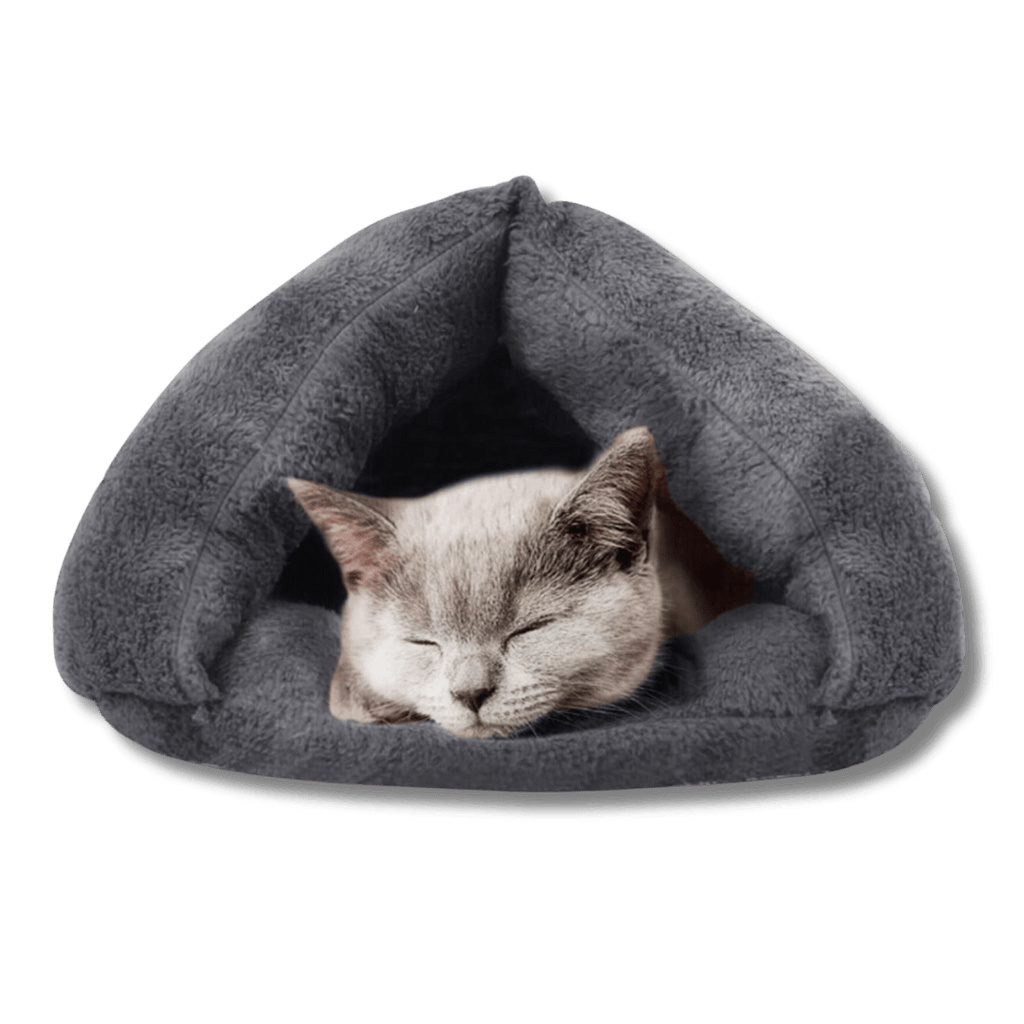 Plush Velvet Cat Cave Bed for Warmth and Comfort