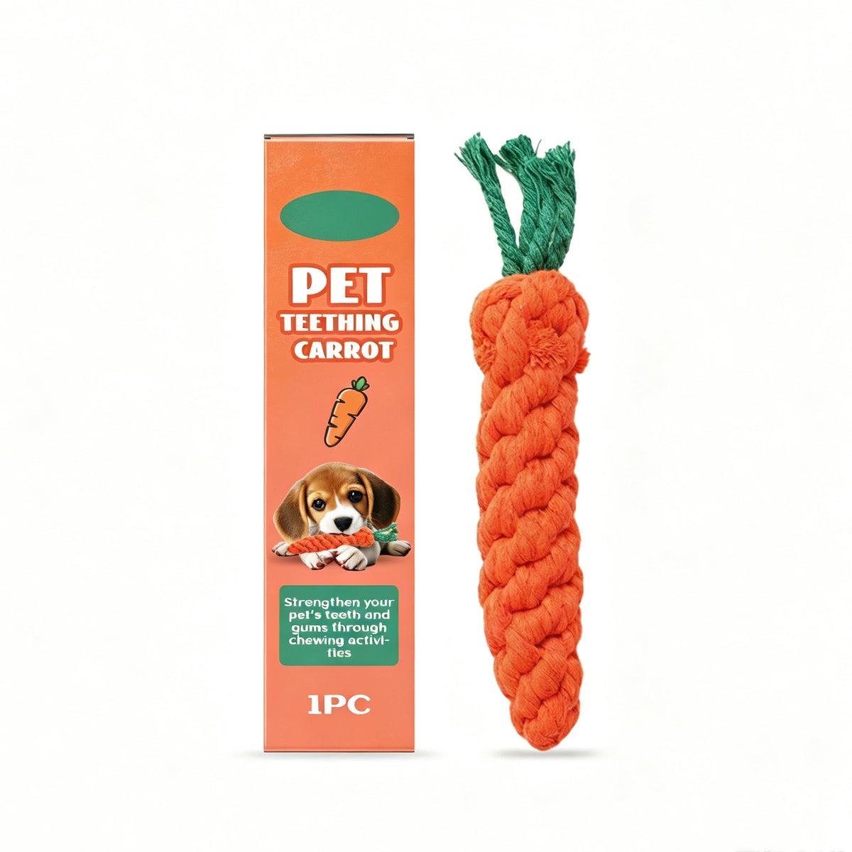 Cotton Rope Carrot Chew Toy for Dogs