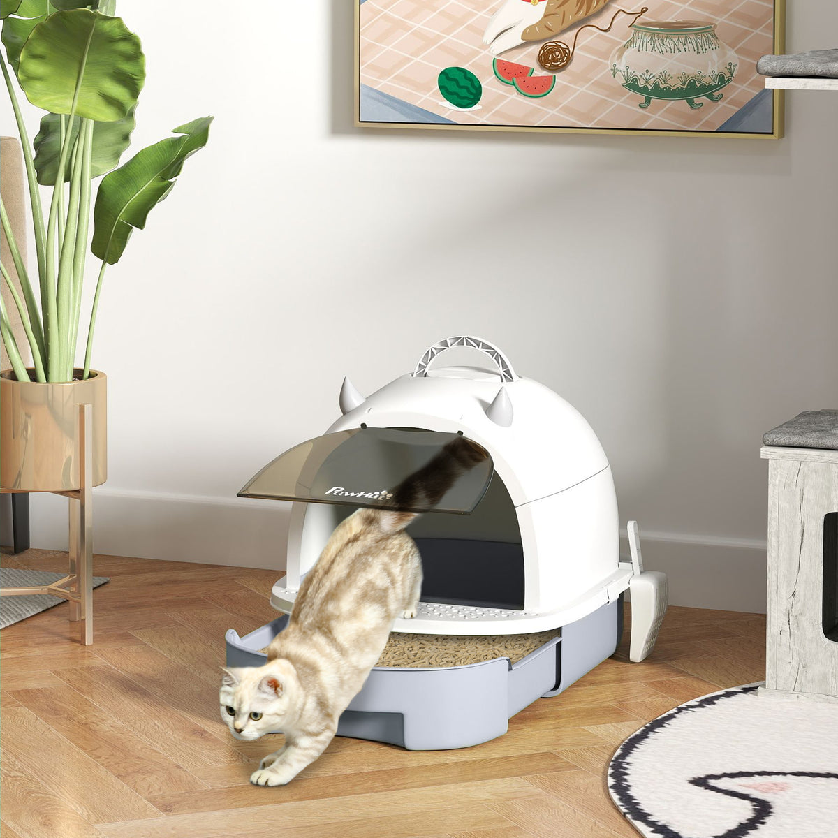 Covered Cat Litter Box for Privacy and Odor Control