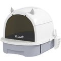 Covered Cat Litter Box for Privacy and Odor Control – Gray / 410x180x520 mm