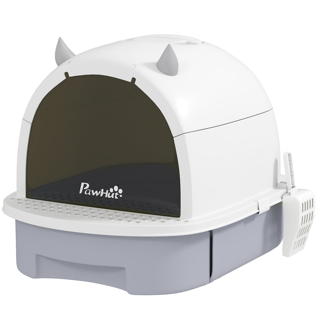 Covered Cat Litter Box for Privacy and Odor Control – Gray / 410x180x520 mm
