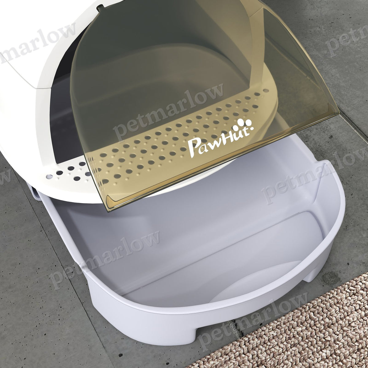 Covered Cat Litter Box for Privacy and Odor Control – view 3