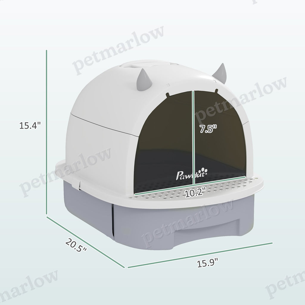 Covered Cat Litter Box for Privacy and Odor Control – view 6
