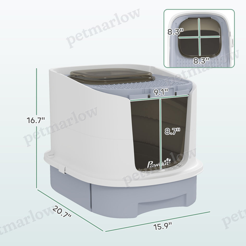 Covered Cat Litter Box with Easy Clean Design and Odor Control – view 5