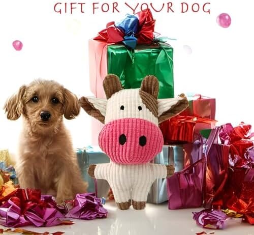 Cow Plush Dog Toy Squeaky – view 7