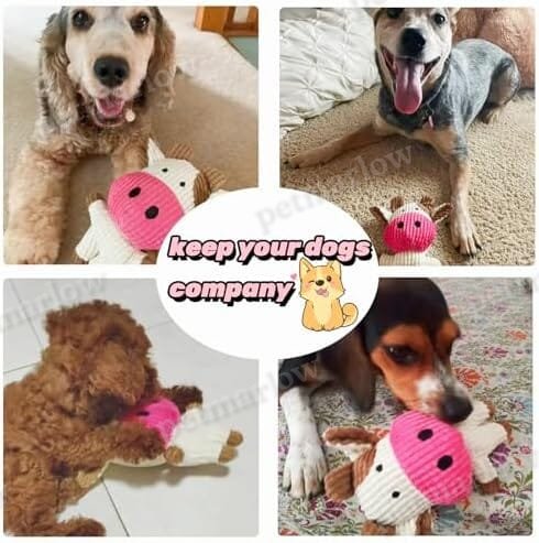 Cow Plush Dog Toy Squeaky – view 3