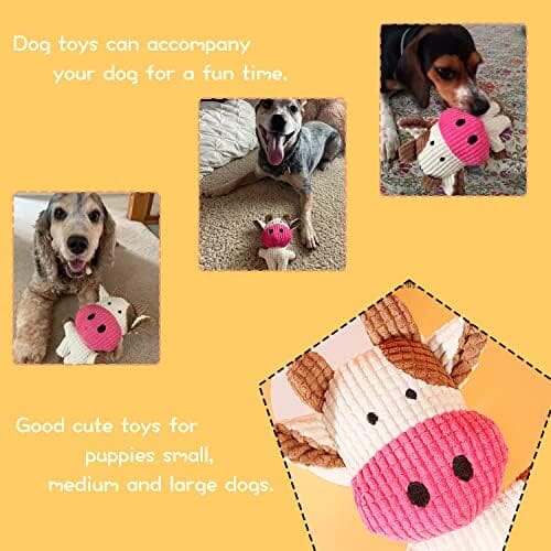 Cow Plush Dog Toy Squeaky – view 8