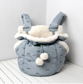 Cozy Cat Bed Bag - Warm and Comfortable with Fleece Lining – Blue