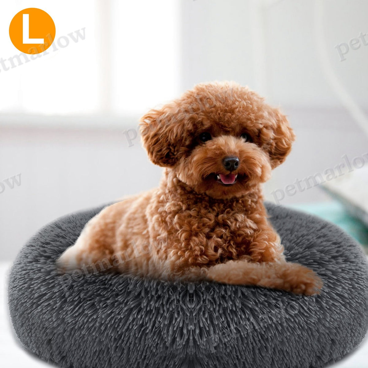 Cozy Plush Dog Bed with Supportive Rim – view 6