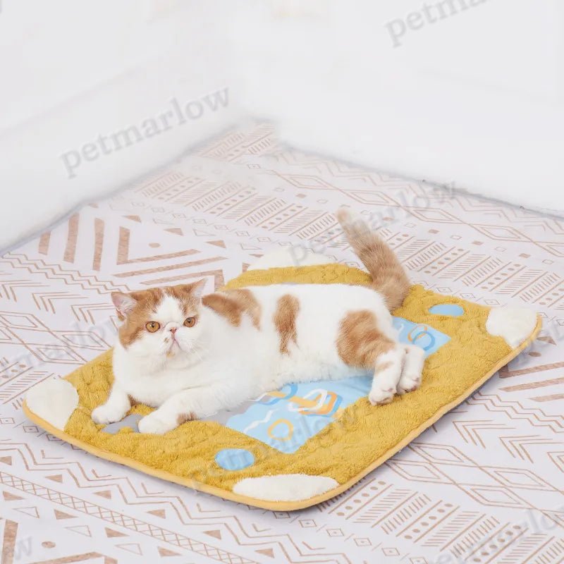Cushion-Shaped Cat Bed with Toys for Comfortable Breaks – view 4
